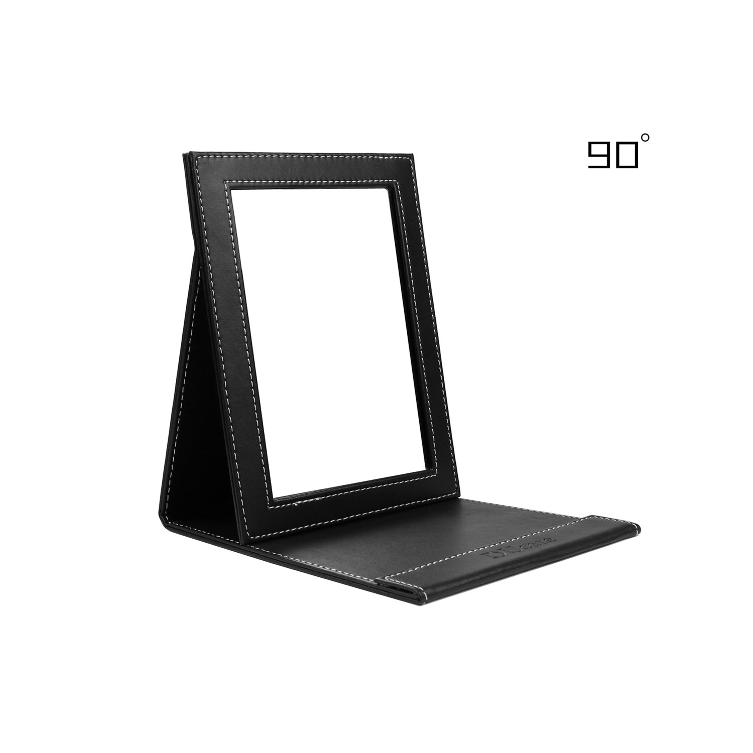 Folding portable makeup mirror